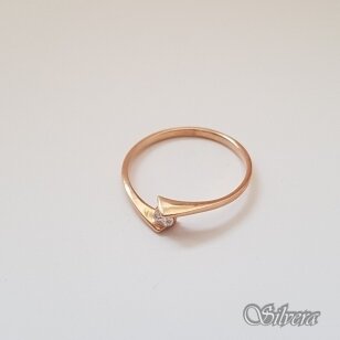 Auksinis žiedas su cirkoniu AZ16; 18 mm
