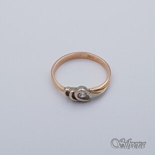Auksinis žiedas su cirkoniu AZ218; 16 mm