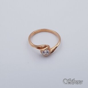 Auksinis žiedas su cirkoniu AZ227; 16 mm
