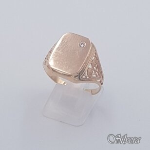 Auksinis žiedas su cirkoniu AZ478; 21,5 mm
