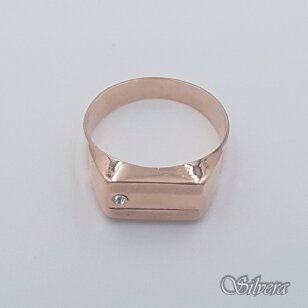 Auksinis žiedas su cirkoniu AZ480; 21,5 mm