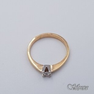 Auksinis žiedas su cirkoniu AZ511; 15,5 mm