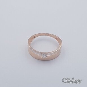 Auksinis žiedas su cirkoniu AZ557; 18,5 mm
