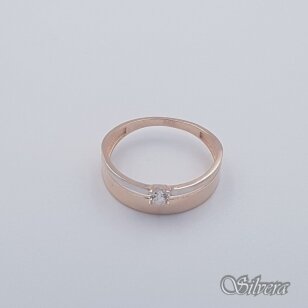 Auksinis žiedas su cirkoniu AZ557; 19 mm
