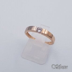Auksinis žiedas su cirkoniu AZ558; 17 mm