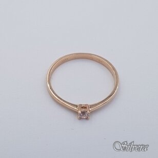 Auksinis žiedas su cirkoniu AZ559; 18,5 mm
