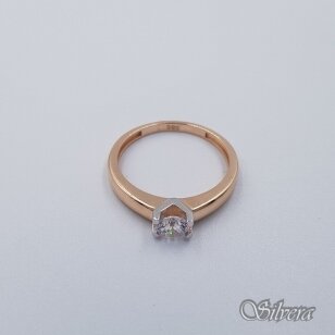 Auksinis žiedas su cirkoniu AZ562; 18,5 mm