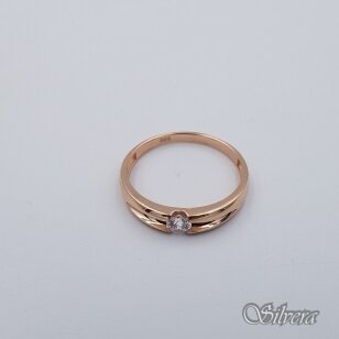 Auksinis žiedas su cirkoniu AZ564; 19,5 mm