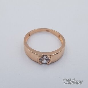 Auksinis žiedas su cirkoniu AZ569; 21 mm