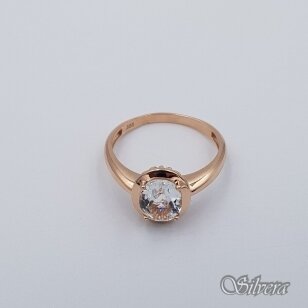 Auksinis žiedas su cirkoniu AZ587; 19,5 mm