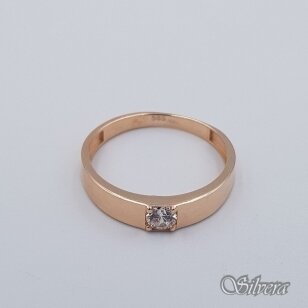 Auksinis žiedas su cirkoniu AZ593; 18 mm