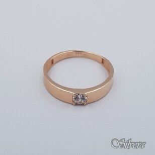 Auksinis žiedas su cirkoniu AZ593; 18,5 mm