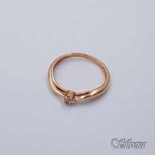 Auksinis žiedas su cirkoniu AZ60; 17 mm