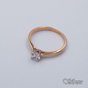Auksinis žiedas su cirkoniu AZ61; 17 mm