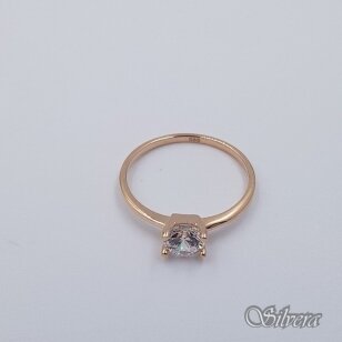 Auksinis žiedas su cirkoniu AZ634; 16,5 mm