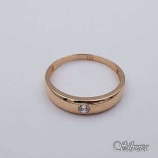Auksinis žiedas su cirkoniu AZ637; 19 mm