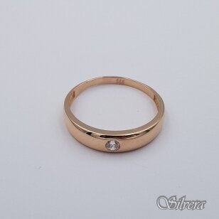 Auksinis žiedas su cirkoniu AZ637; 19,5 mm