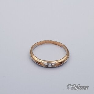Auksinis žiedas su cirkoniu AZ639; 17,5 mm