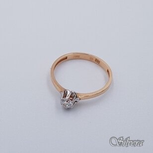 Auksinis žiedas su cirkoniu AZ65; 17 mm