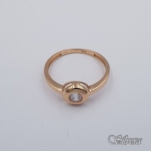 Auksinis žiedas su cirkoniu AZ656; 18 mm