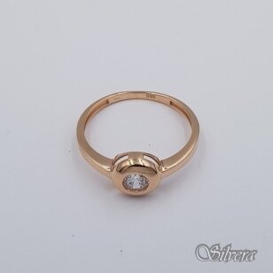 Auksinis žiedas su cirkoniu AZ656; 19 mm