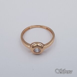 Auksinis žiedas su cirkoniu AZ656; 19,5 mm