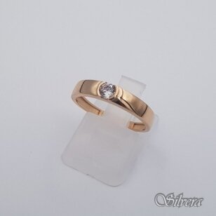 Auksinis žiedas su cirkoniu AZ671; 18,5 mm