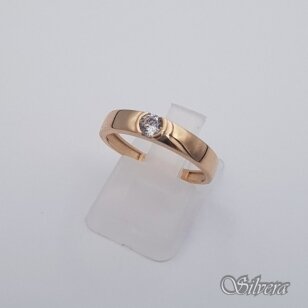 Auksinis žiedas su cirkoniu AZ671; 19 mm