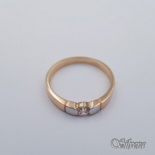Auksinis žiedas su cirkoniu AZ684; 17,5 mm