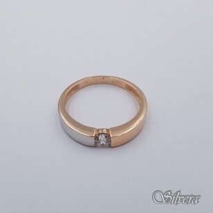 Auksinis žiedas su cirkoniu AZ685; 16 mm