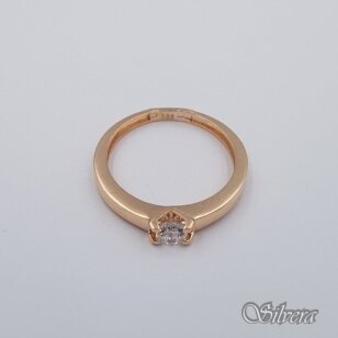 Auksinis žiedas su cirkoniu AZ702; 18 mm