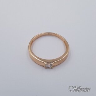 Auksinis žiedas su cirkoniu AZ703; 17 mm