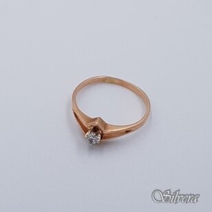 Auksinis žiedas su cirkoniu AZ72; 17 mm
