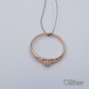 Auksinis žiedas su deimantu AZ906; 17,5 mm