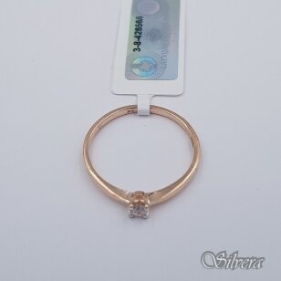 Auksinis žiedas su deimantu AZ909; 16,5 mm