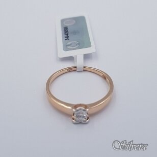 Auksinis žiedas su deimantu AZ911; 17 mm