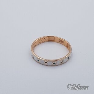 Auksinis žiedas su emaliu AZ581; 18 mm