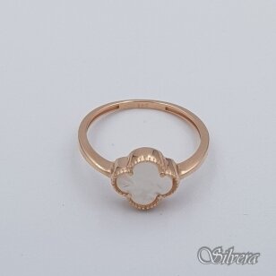Auksinis žiedas su perlamutru AZ610; 17 mm
