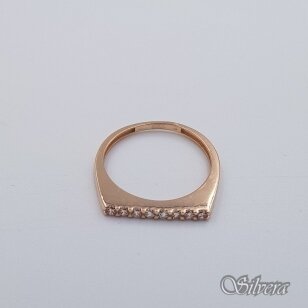 Auksinis žiedas su cirkoniais AZ633; 16,5 mm