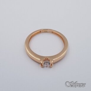 Auksinis žiedas su cirkoniu AZ702; 17 mm