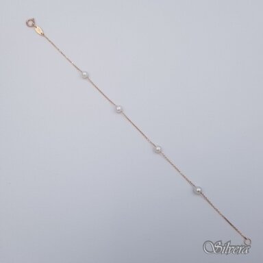 Auksinė apyrankė su kultivuotais perlais AA213; 17-19 cm Auksinė apyrankė su kultivuotais perlais AA213; 17-19 cm