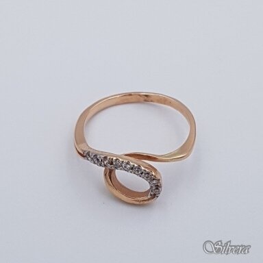 Zelta gredzens ar cirkoniju AZ366; 17,5 mm Zelta gredzens ar cirkoniju AZ366; 17,5 mm