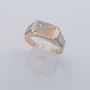 Auksinis žiedas su cirkoniu AZ479; 21,5 mm Auksinis žiedas su cirkoniu AZ479; 21,5 mm