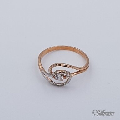 Zelta gredzens ar cirkonu AZ166; 18,5 mm Zelta gredzens ar cirkonu AZ166; 18,5 mm