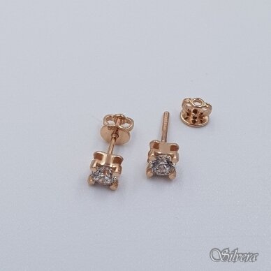 Auksiniai auskarai su cirkoniais AE201