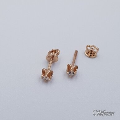 Auksiniai auskarai su cirkoniais AE202
