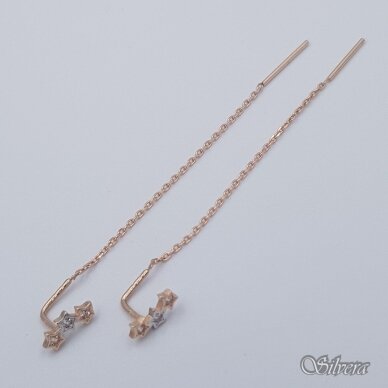 Auksiniai auskarai su cirkoniais AE218