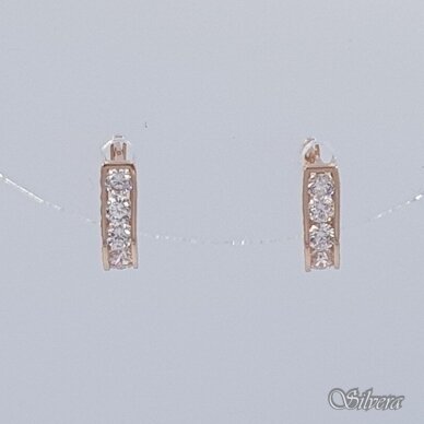 Auksiniai auskarai su cirkoniais AE223
