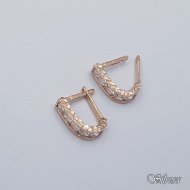 Auksiniai auskarai su cirkoniais AE223 1