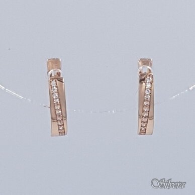 Auksiniai auskarai su cirkoniais AE224